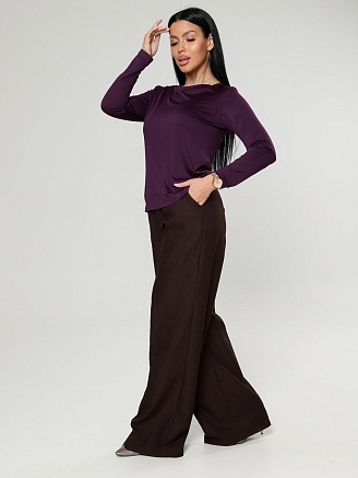 Женский лонгслив Энкар / баклажан