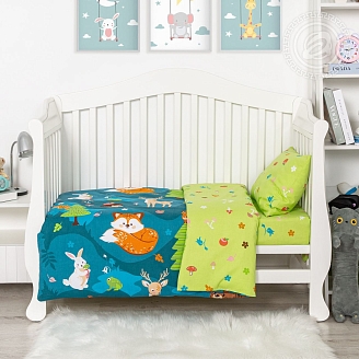 Постельное белье в кроватку поплин арт.922 На опушке