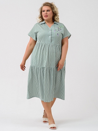 Женское платье "Шалфей" 1928-К / Зеленый