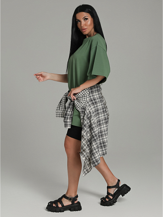 Женская футболка Город / Хаки