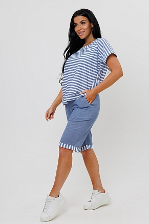 Женский костюм с бермудами 1968/1 / Синий