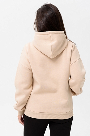 Женская толстовка 14428 оверсайз / бежевый