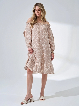 Женское платье "Романтика" 2474-Мус / Бежевый