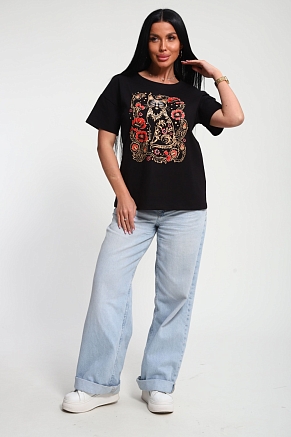 Женская футболка 85656 / черный