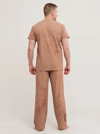 Мужская пижама "Туман" арт. мк1286бж / Бежевый