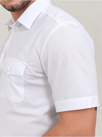 Мужская рубашка форменная Полиция (короткий рукав) / Белый