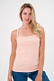 Женский топ из рибаны с лайкрой / Персик
