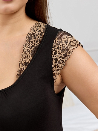 Женская ночная сорочка Ависта / чёрный