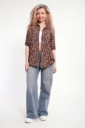 Женская рубашка 37009 / коричневый