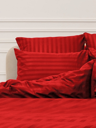 Комплект наволочек микрофибра-страйп / Красный