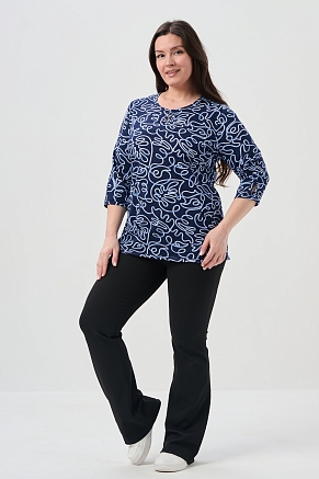 Женская блузка 21621 / синий