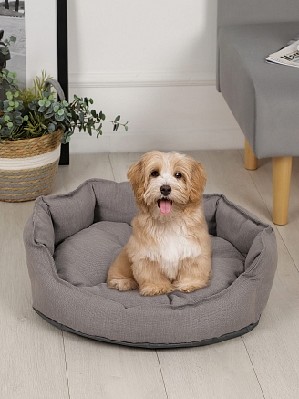 Лежанка для животных (рогожка) арт. LDZR-1 / Серый