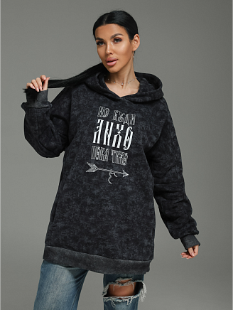 Женское худи Яхонт / Серый варенка