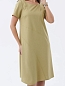 Женское платье с ассиметричной линией низа П465ОЛ / Оливковый
