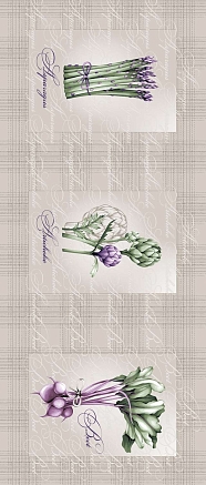 Набор вафельных полотенец 3 шт. / Овощная корзинка