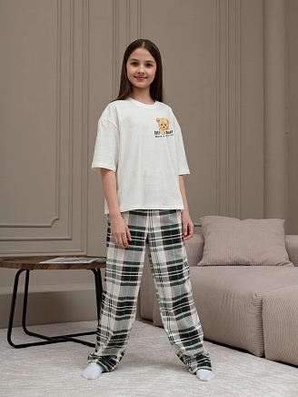 Детский костюм для девочки Мишель-1 КД-390 / зелёный