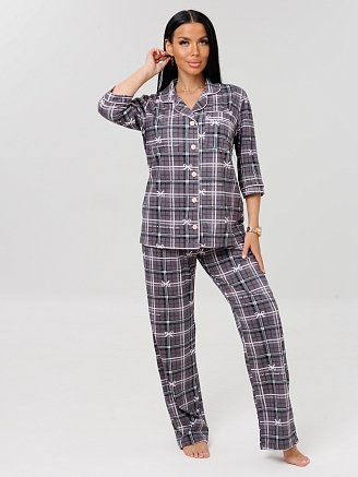 Женский костюм К-132(К) / Серый (бантики)