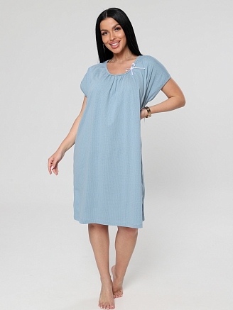 Женская ночная сорочка М-026 / горох