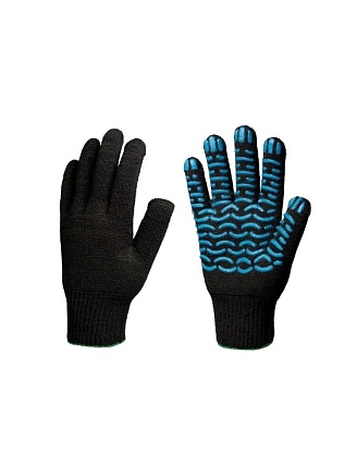 Перчатки 10 класс 6 нитей 8п. / Х/б с ПВХ