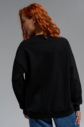 Женский свитшот 14423 оверсайз / черный