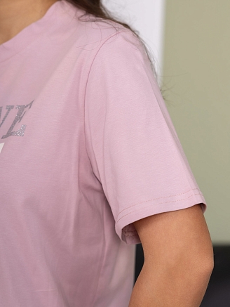 Женская футболка мод.2154/1 / Пудровый
