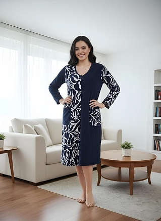 Халат женский 39061 / темно-синий