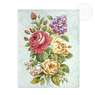 Набор полотенец рогожка / Пионы