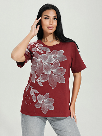 Женская футболка Лирика / Бордо