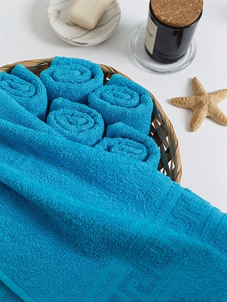 Полотенце махровое г/к Узбекистан 380 гр/м2 / 720-бирюза