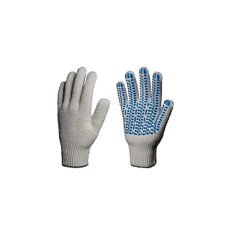 Перчатки 10 класс 6 нитей 8п. / Х/б с ПВХ