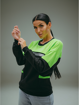 Женская кофта Цунами / Зеленый