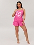 Женская пижама П-102(К) / Ярко-розовый (сердце)