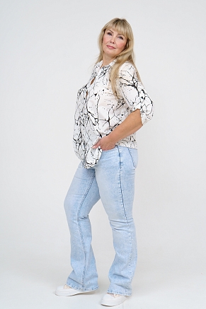 Женская рубашка 53019 / молочный