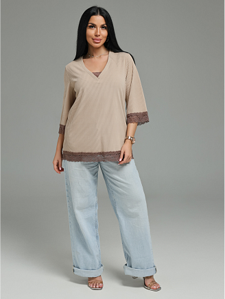 Женская футболка Богемия / Бежевый