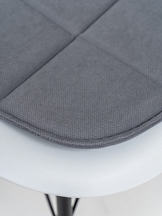 Подушка на стул с закругленными краями / Светло-серый