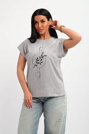 Женская футболка 85671 / серый