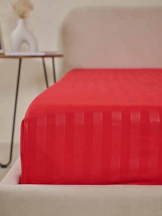 Простыня микрофибра страйп / Красный