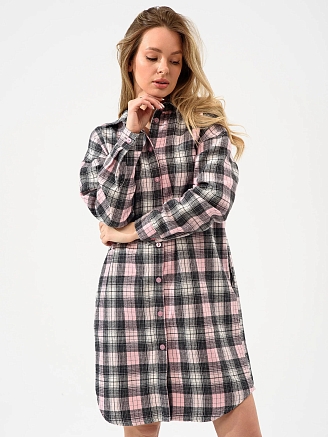 Женский халат "Добрый вечер" 2428-Ф / Розовый