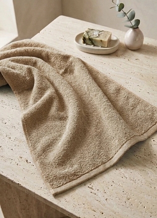 Полотенце махровое Туркмения без бордюра / Бежевый