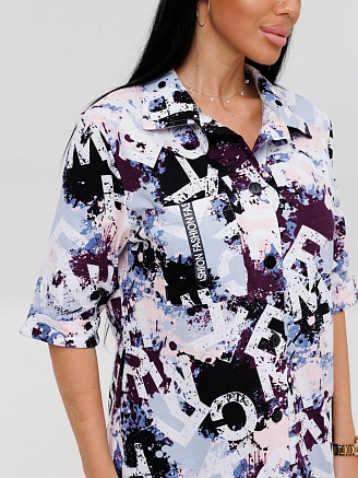 Женский халат Х-149(К) / Фиолетовый (буквы)