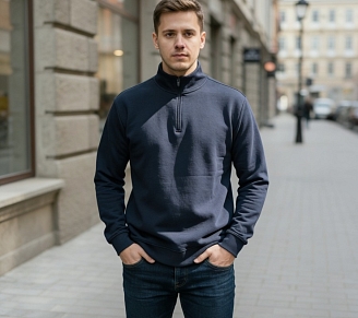 Мужской джемпер 52723 / темно-синий