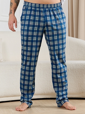 Брюки мужские Тор-1 / клетка синяя