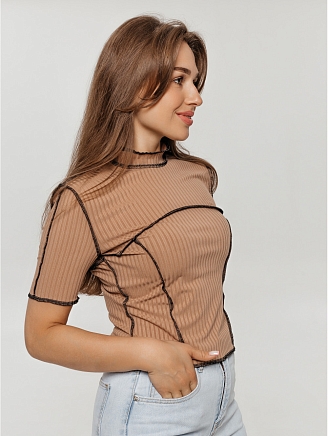 Женская футболка Клео / Бежевый