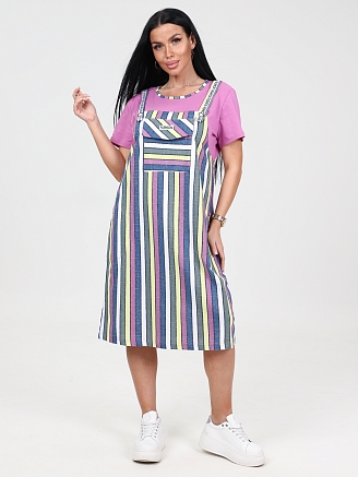 Женское платье Страйк ПлК-52 / Желтая полоса