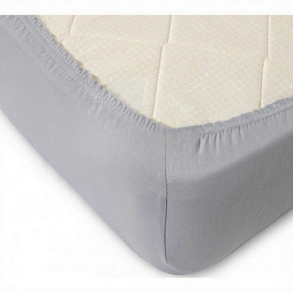 Простыня на резинке трикотаж 145 гр. / серый